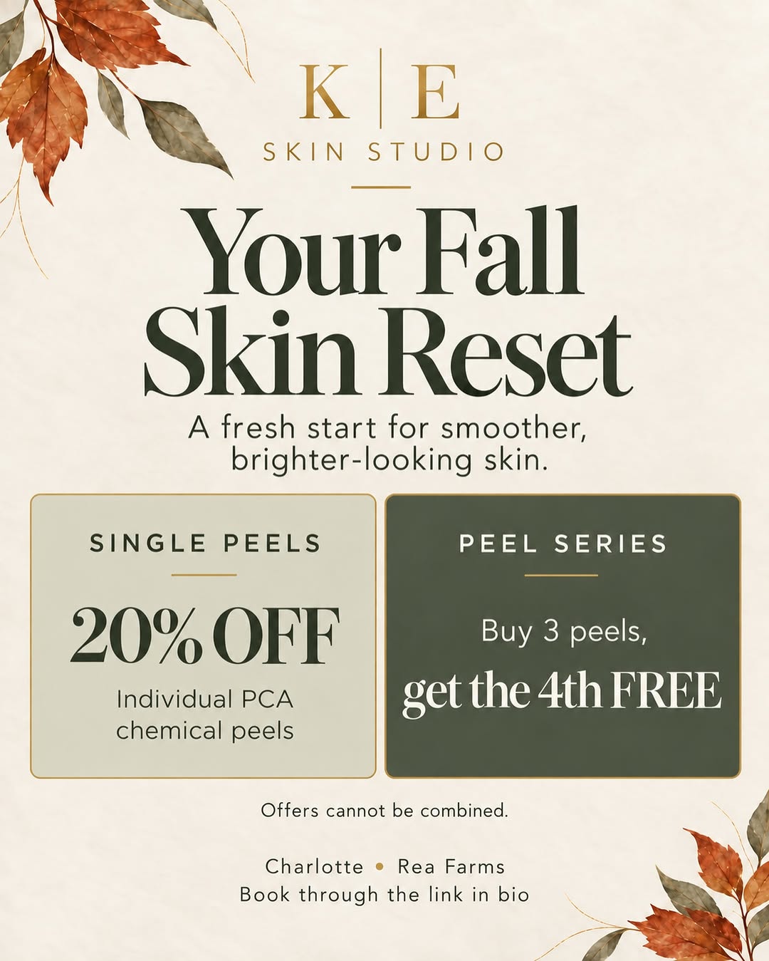 Fall peel promotion at K | E Skin Studio